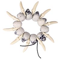 Вечеринка Хэллоуин Браслет с черепами и клыками, пластик 1501-6602