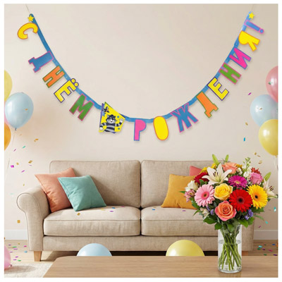 Гирлянды-буквы Гирлянда-буквы С ДР Простоквашино 200см