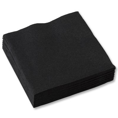 Салфетки черные Black, 25 см