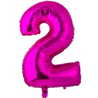 Шар цифра "2", 66см Fuchsia