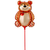 Шар мини фигура Мишка с сердцем