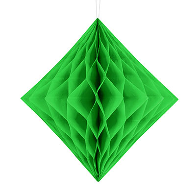 Декорации подвески Фигура бумажная Ромб светло-зеленый 30см