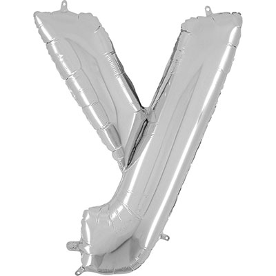 Шарики из фольги Шар буква "У", 66см Silver