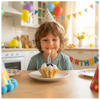 Свечи-цифры Свеча-цифра "6" Элегант Серебро 5см