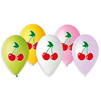 Шары с рисунком 36см Вишня 4х цветный