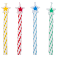 Свечи для торта со звездой ассорти 8шт
