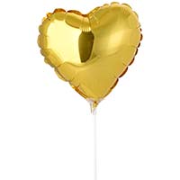 Золотая Шарик 23см сердце Gold 1204-0171