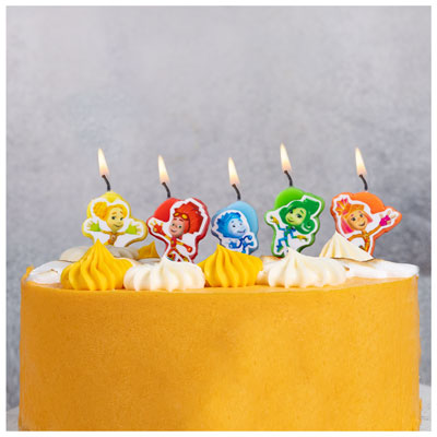 Свечи для торта Свечи для торта на пиках Фиксики, 5 штук