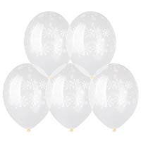 Шары 35см с рис. 5ст. Снежинки