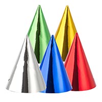 Многоцветное Ассорти Колпак фольгированный 6шт 1501-0135