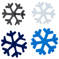 Снежинка Снежинки белые, голубые, серебро 24шт 1501-5939