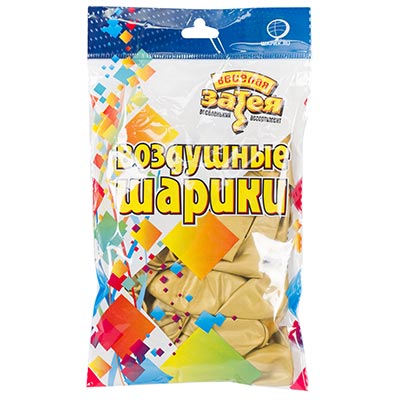 Шарики из латекса Шары 30см хром золото Весёлая Затея