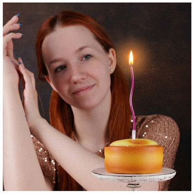 Свечи для торта Свечи Волна Розовый Микс 13см 12шт/G