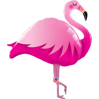 Шарики из фольги Шар фигура Фламинго розовый