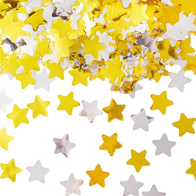 Хлопушка Хлопушка 30см Звезды золото/серебро