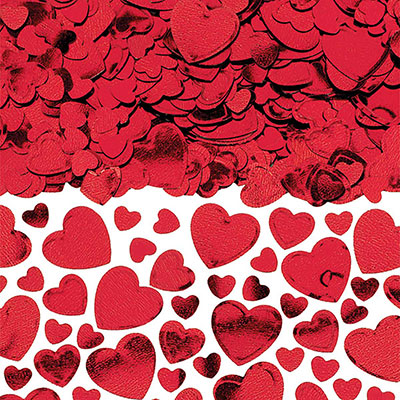 Конфетти Сердца красные, 70 гр