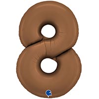 Цифры и числа Шар цифра &quot;8&quot; Сатин Шоколад 102см 1207-6286