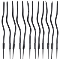 Свечи Волны черные 13см 12шт