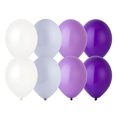 Шарики из латекса Шарики 32см ассорти Лиловая гамма 12шт