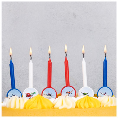 Свечи для торта Disney Самолеты, 6 штук