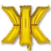 Шар Мини буква "Ж", 36см Gold