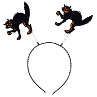 Вечеринка Хэллоуин Ободок-антенки Коты черные HWN 1501-6924