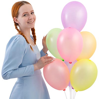 Шарики из латекса Шарик 23см, ассорти неоновых цветов