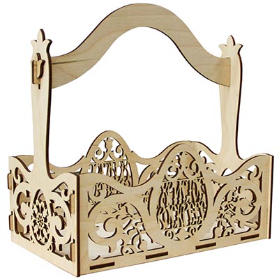  Корзина пасхальная ХВ с ручкой 21х12см 1509-2870