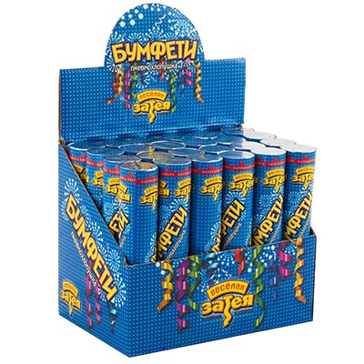 Хлопушка Хлопушка серпантин фольгированный, 20см