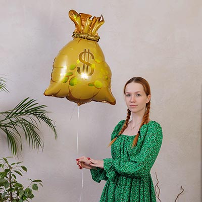 Шарики из фольги Шар фигура Мешок денежный Доллар