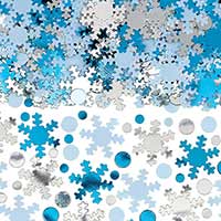 Снежинка Конфетти Снежинки голубые/серебро/белые 1501-4611