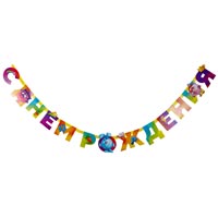 Гирлянда С днем рождения Смешарики Яркие