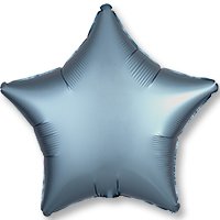 Шар ЗВЕЗДА 45см Сатин Steel Blue