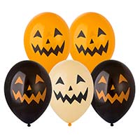 Вечеринка Хэллоуин Шары 35см с рисунком Тыква улыбающая 1103-3263