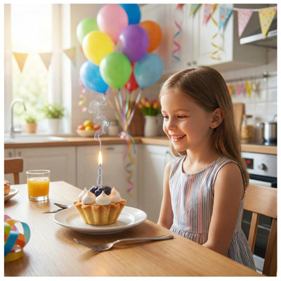 Свечи-цифры Свеча-цифра "8" Элегант Серебро 5см