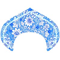 Кокошник-Ободок Узор синий
