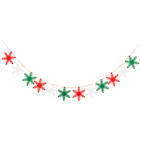 Гирлянда Новогодняя Снежинки фетр 3м