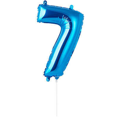 Шарики из фольги Шар цифра "7", 40см Blue под воздух