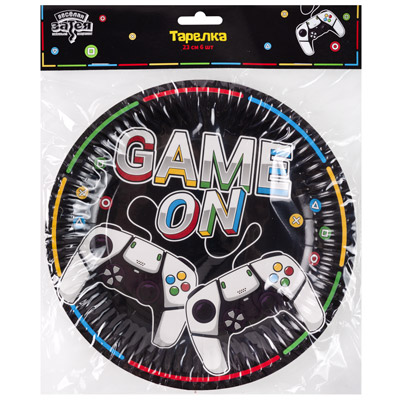 Тарелки Тарелка GAME ON 23см 6шт