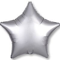 Шар ЗВЕЗДА 45см Сатин Platinum