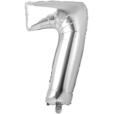 Шарики из фольги Шар цифра "7", 66см Silver