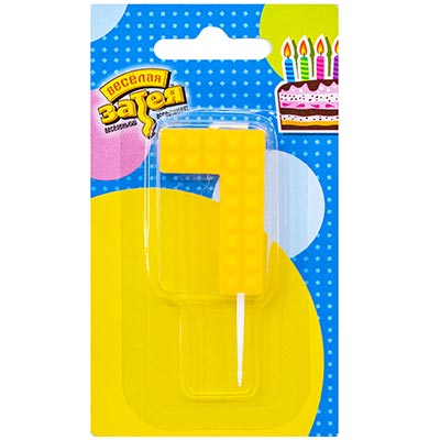 Свечи-цифры Свеча-цифра 7 Конструктор, 4,5см