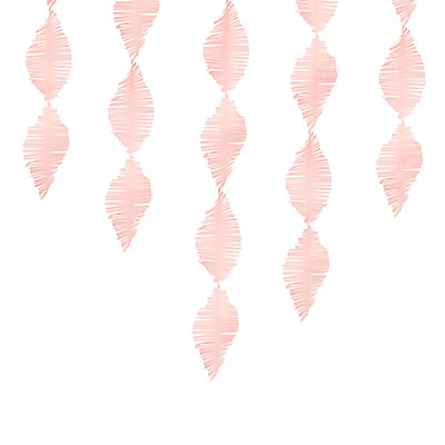 Гирлянда Бахрома креп, светло-розовая
