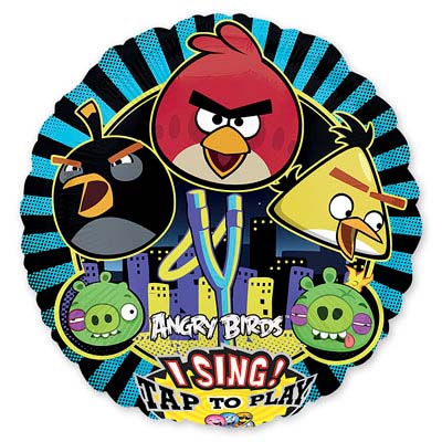 Шар музыкальный Angry Birds, 71 см