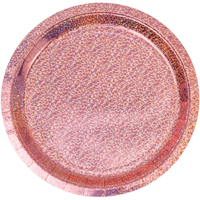 Розовое Золото Тарелки розовое золото гологр 23см 6шт 1502-6704