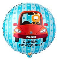 Котэ Шар круг 45см ДР Котэ в машине 1202-4109