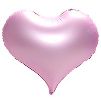 Розовая Шар Сердце пастель розовое 61см 1204-1571