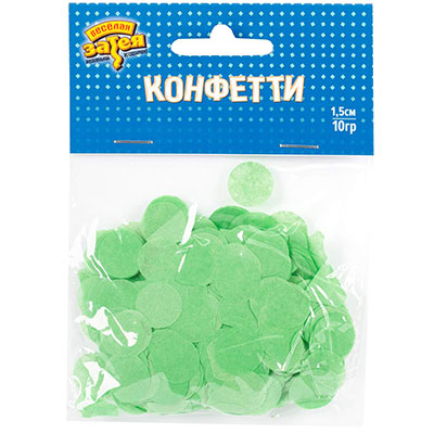 Конфетти Круги тишью Зелёные 10 гр