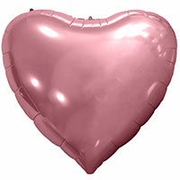 Розовое Золото Шар 173см СЕРДЦЕ, метал. розовое золото 1204-1440