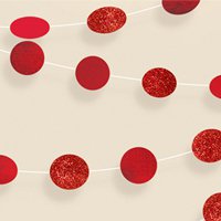 Красная Гирлянда Круги Apple Red блеск 2,1м 6шт 1505-1183